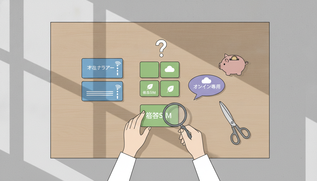 大手キャリア・格安SIM・オンライン専用プランの料金比較